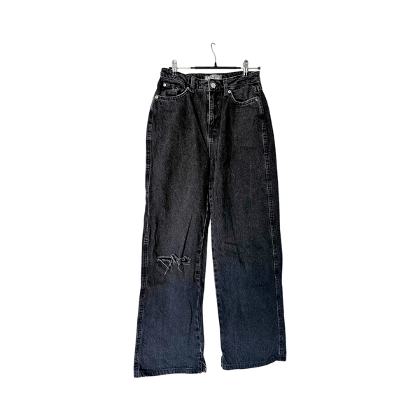 Black wide-leg jeans