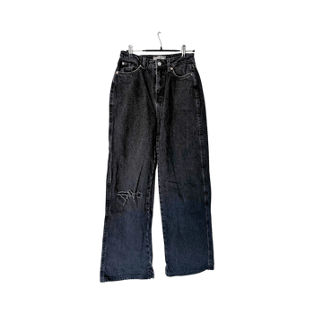 Black wide-leg jeans