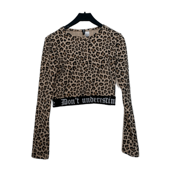 Leopardkuvioinen pitkähihainen paita