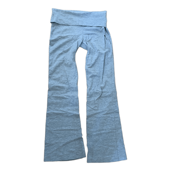 Grey foldover flared trousers