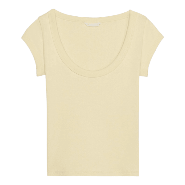 Gul kortærmet t-shirt