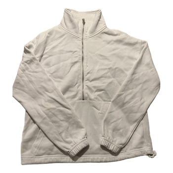 White half zip sweater