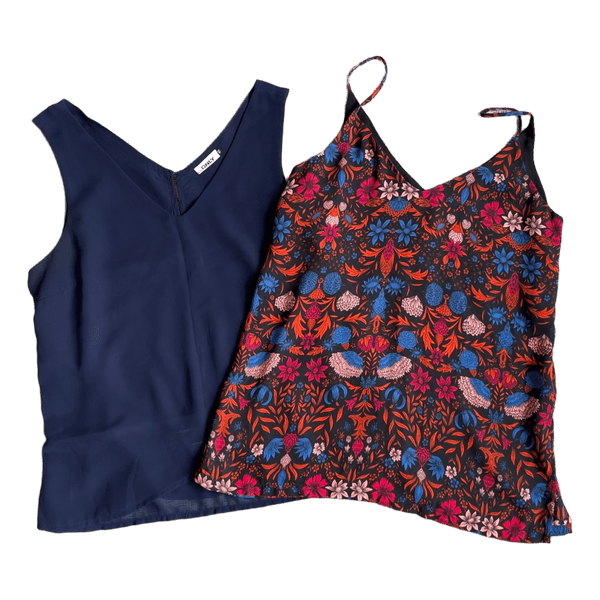 Set of 2 V-neck summer tops (Only & H&M) - Size M/L  (EU 40)