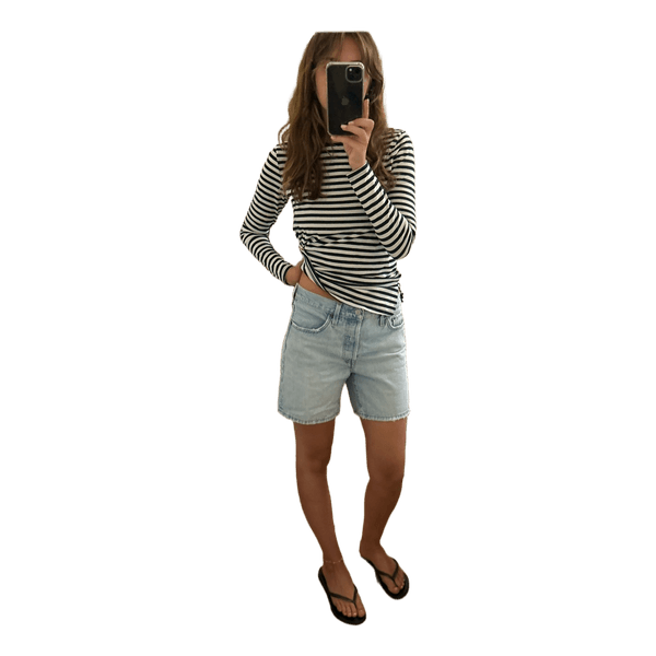 Lyseblå denimshorts