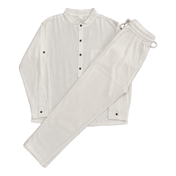 White linen two piece set