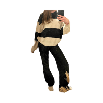 Musta beige neule