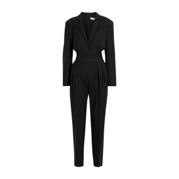 Fita Pleated Wool-Blend Twill Jumpsuit