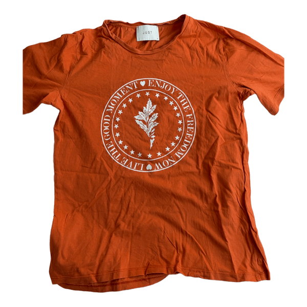 Orange t-shirt med print