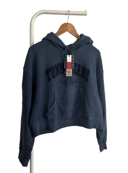 Navy Tommy Jeans vintage style varsity hoodie