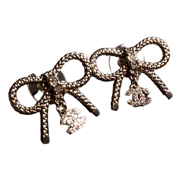 Chanel bow earrings
