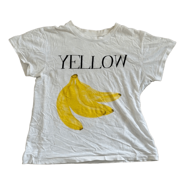 Hvid t-shirt med bananprint