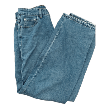 Blue straight leg jeans