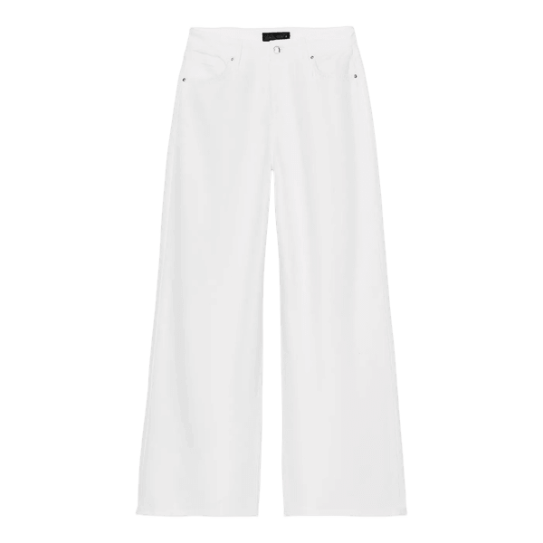 Hvide wide leg jeans