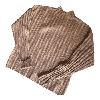Beige ribbed knit sweater