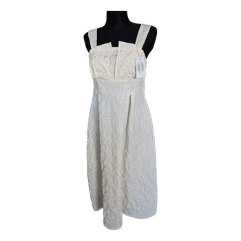 Cream floral texture dress