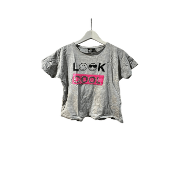 Harmaa t-paita "LOOK COOL"