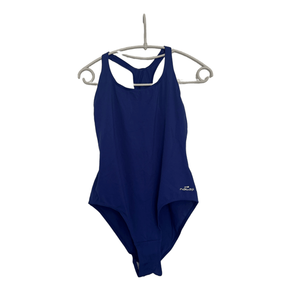 Blue one piece swimsuit