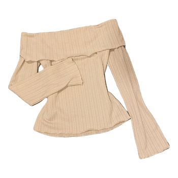 Beige off shoulder top