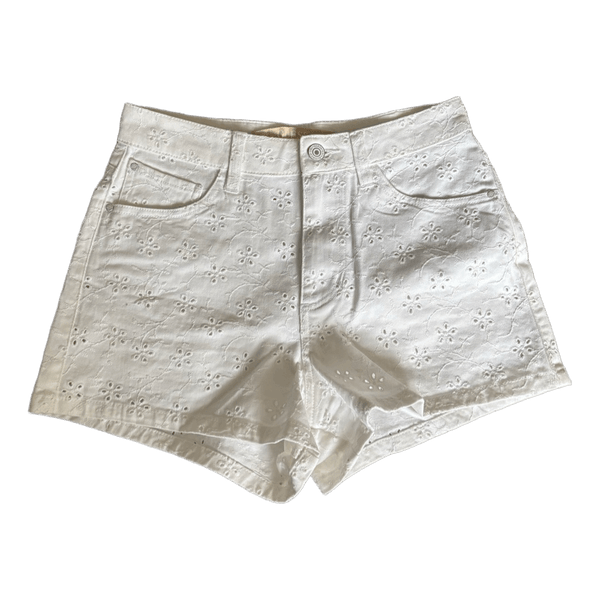 Guess white eyelet shorts