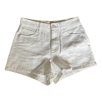 Guess white eyelet shorts