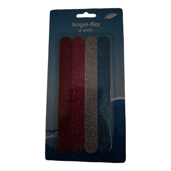 Glittriga nagelfilar 4-pack