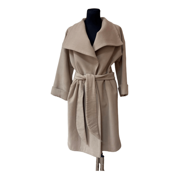 Beige belted coat