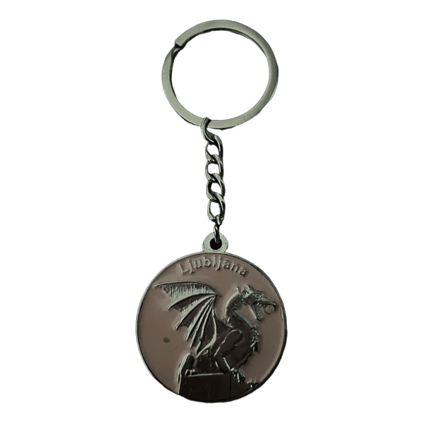 Ljubljana dragon metal keychain