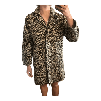 Leopard print Zara coat size XS