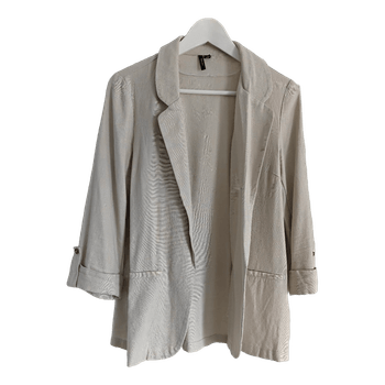 Beige pellavasekoite bleiseri
