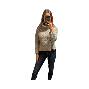 Gray knitted sweater