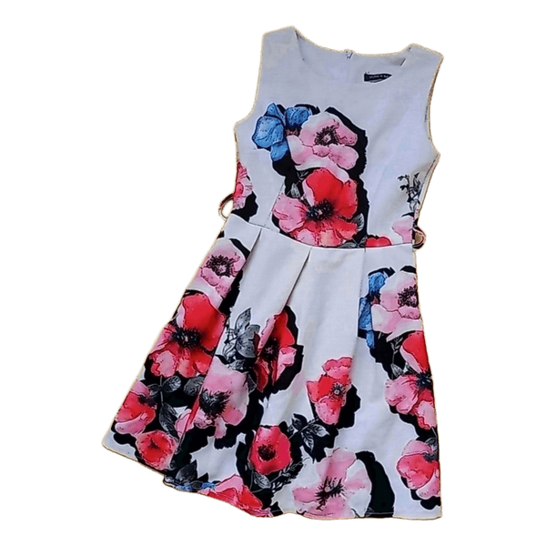 Floral print sleeveless dress