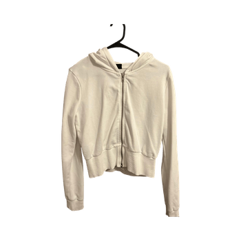 valkoinen vetoketjuhuppari