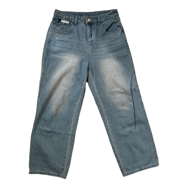 Blue wide leg jeans