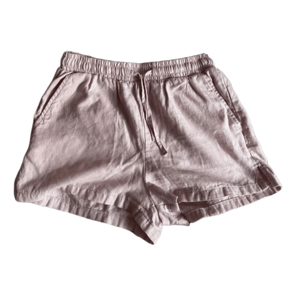 Pink linen shorts