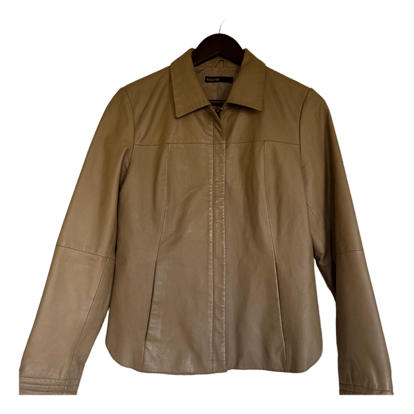 Beige leather jacket