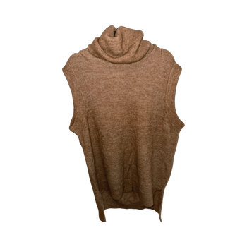 Beige lyhythihainen pooloneule