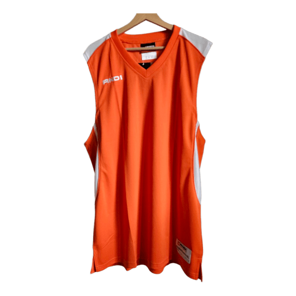 AND1 Elite Team Basketball Jersey Orange White Size XL New With Tags