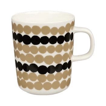 Marimekko Siirtolapuutarha muki 25 cl beige-musta 3kpl