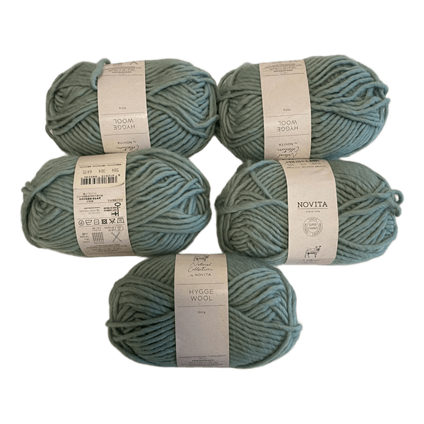 Novita Hygge Wool Yarn Mint Green 100% Wool Super Chunky 100g x5