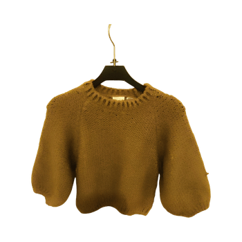 Beige knitted sweater