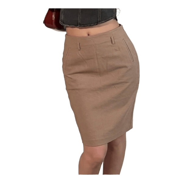 Beige midi skirt