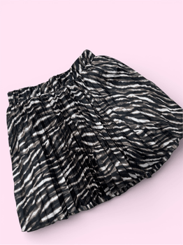 Black and white pleated skirt