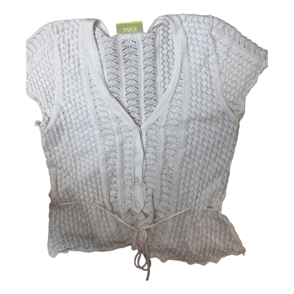 White knit cardigan