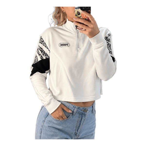 Puma cropped half-zip sweatshirt