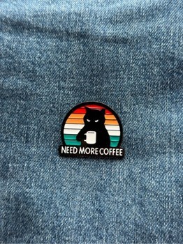 Need more coffee cat meme pin
