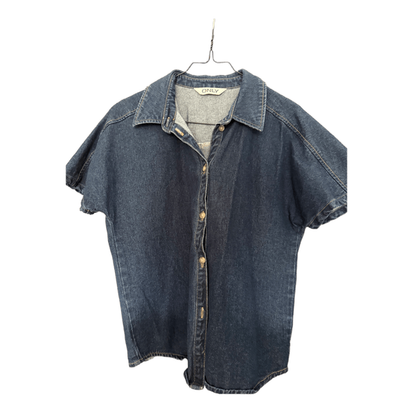 Blå denimskjorte