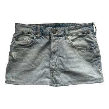 Light blue denim skirt