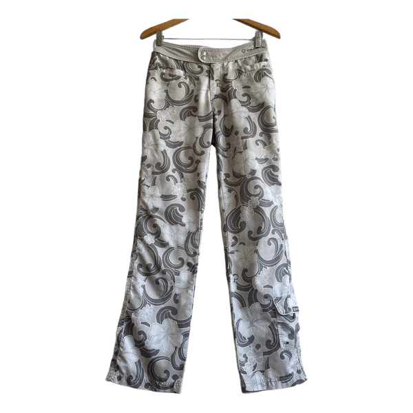 O’Neill Board Babes Women’s S Y2K Floral Surf Pants Low Rise Hibiscus Cargo Vintage 2000s