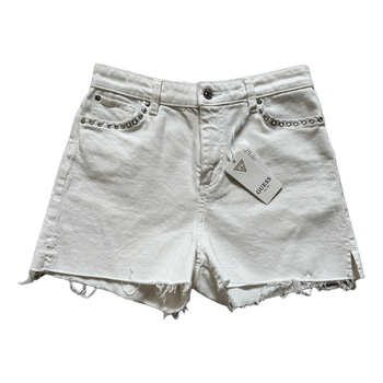 White denim shorts