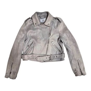 Beige faux suede jacket